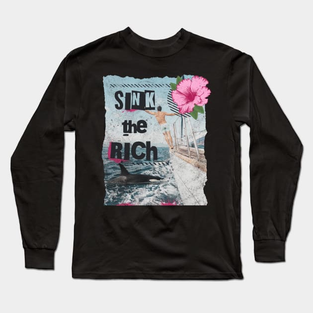 Sink the Rich - Gladis Orcas Killer Whale Long Sleeve T-Shirt by Unified by Design